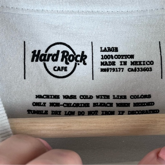 Hard Rock Cafe Shirt Youth Large Cozumel Ships Rudder Pirate Skulls Platinum - Picture 5 of 10